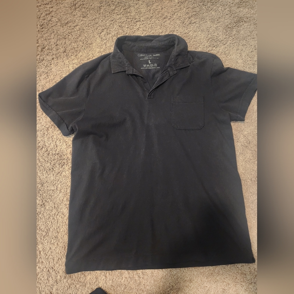 Calvin Klein polo shirt black L